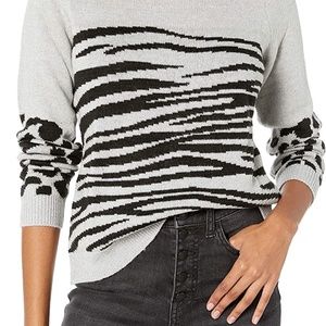 Lucky Brand Mixed Animal Print Sweater - Size M